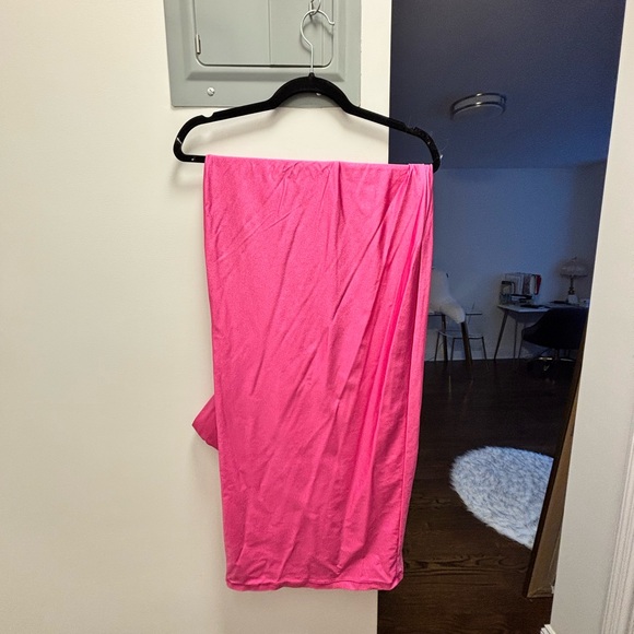 SKIMS Shine Spandex Jersey Maxi Dress in Hot Pink - Picture 4 of 6